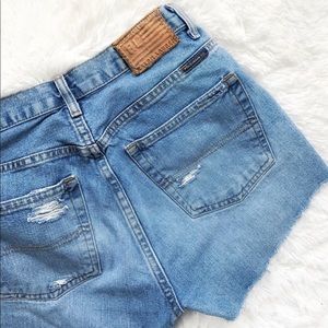 RL POLO • Vtg. Distressed High Waisted Shorts 8/10